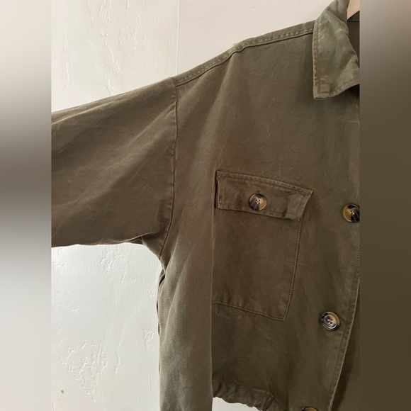 Velvet Heart Elvera Jacket Army Green crop swing cropped utility jacket shacket - Picture 9 of 16
